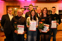 Bundesleistungsabzeichen und Ehrennadeln für Musikanten im Musikkorps der Stadt Olbernhau