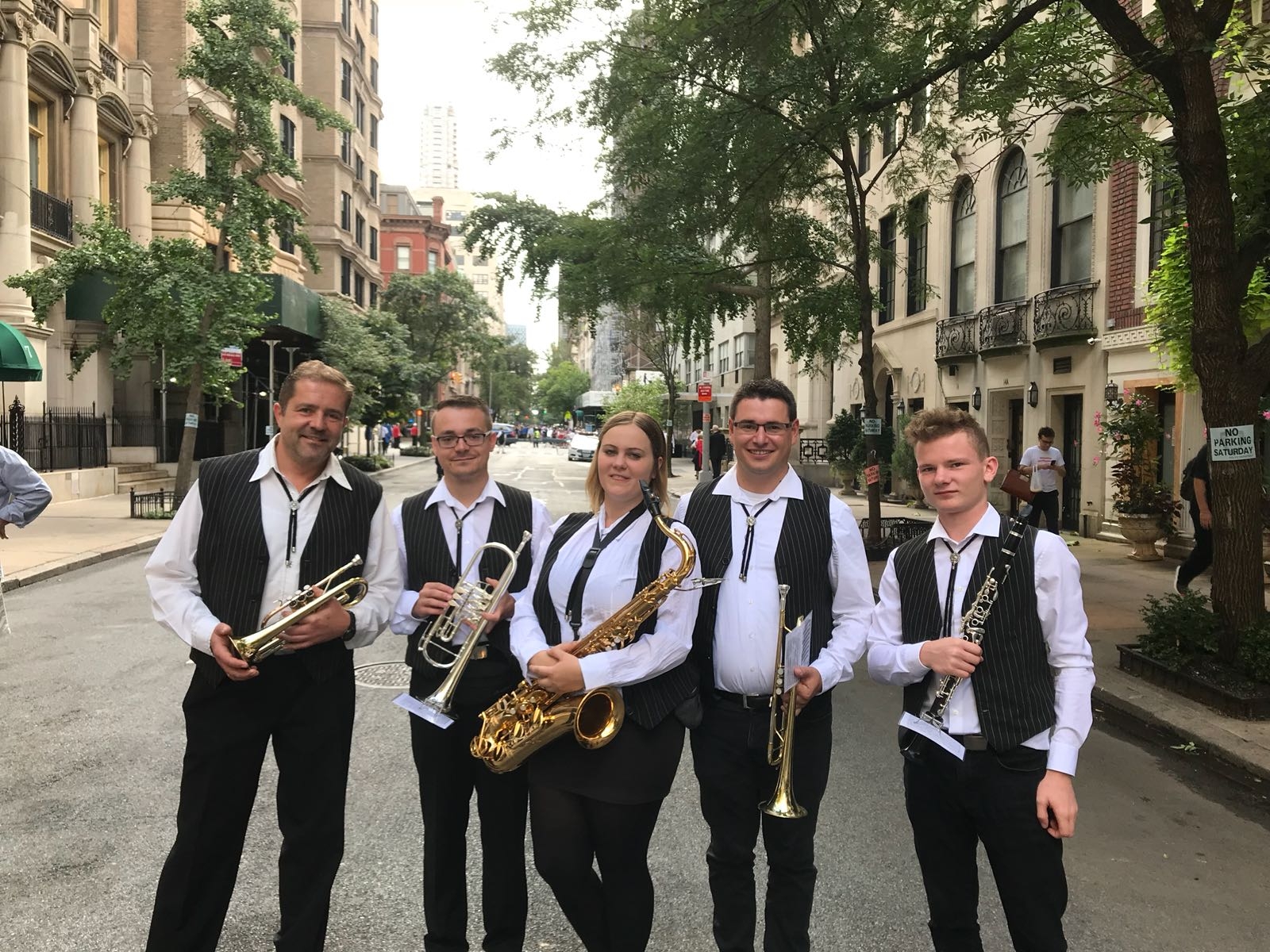 5 Musikanten des MKO zur Steuben-Parade in New York